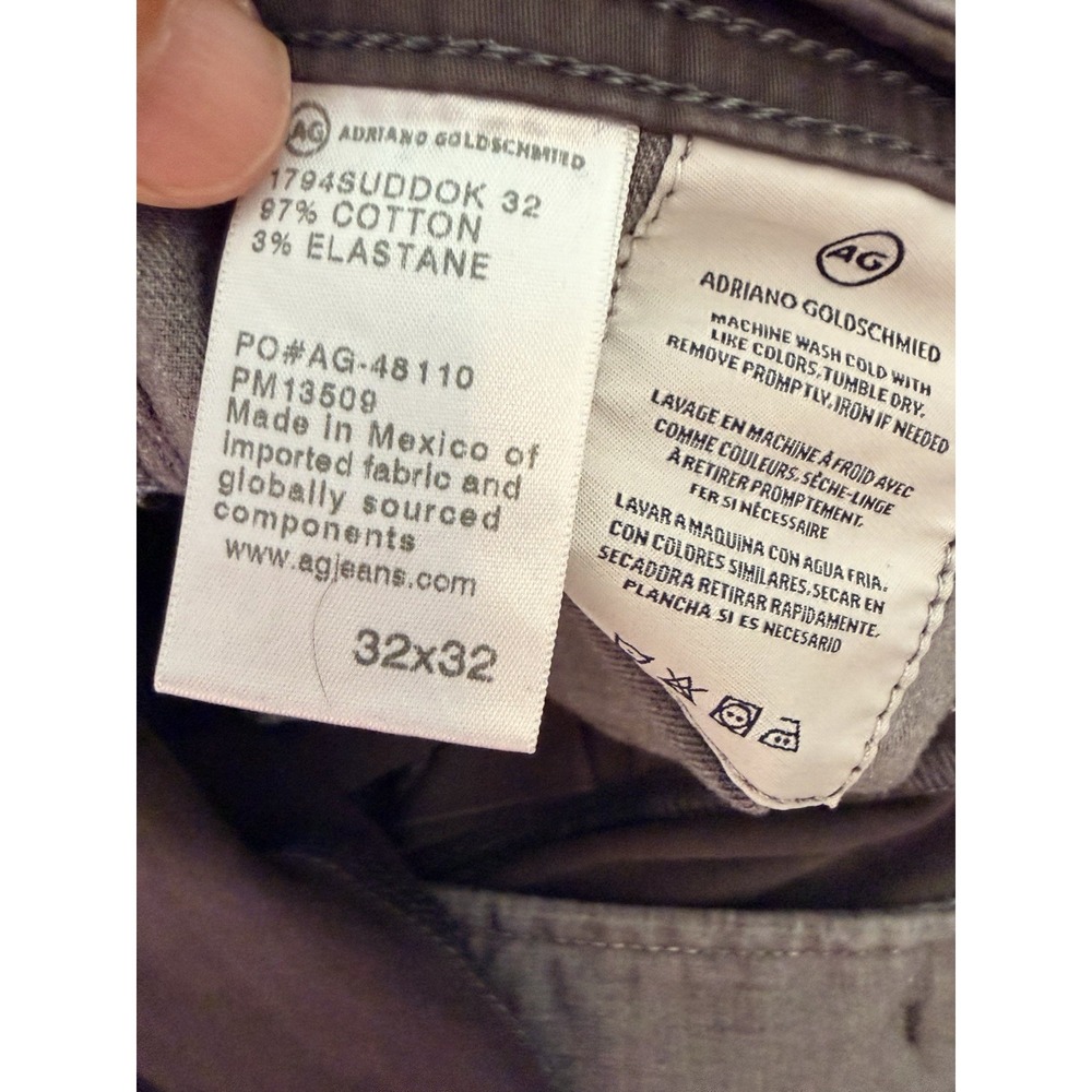 AG Adriano Goldschmied The Everett Slim Straight Pants Men's Size 32x32 - Picture 7 of 8